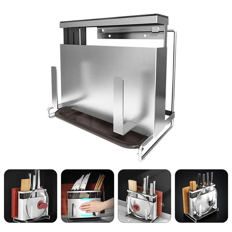 

1Pc Multifunctional Storage Rack Stainless Steel Cutter Holders Chopsticks Rack