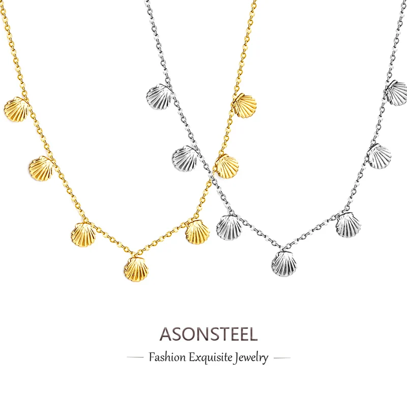 Женское ожерелье из нержавеющей стали с кулоном