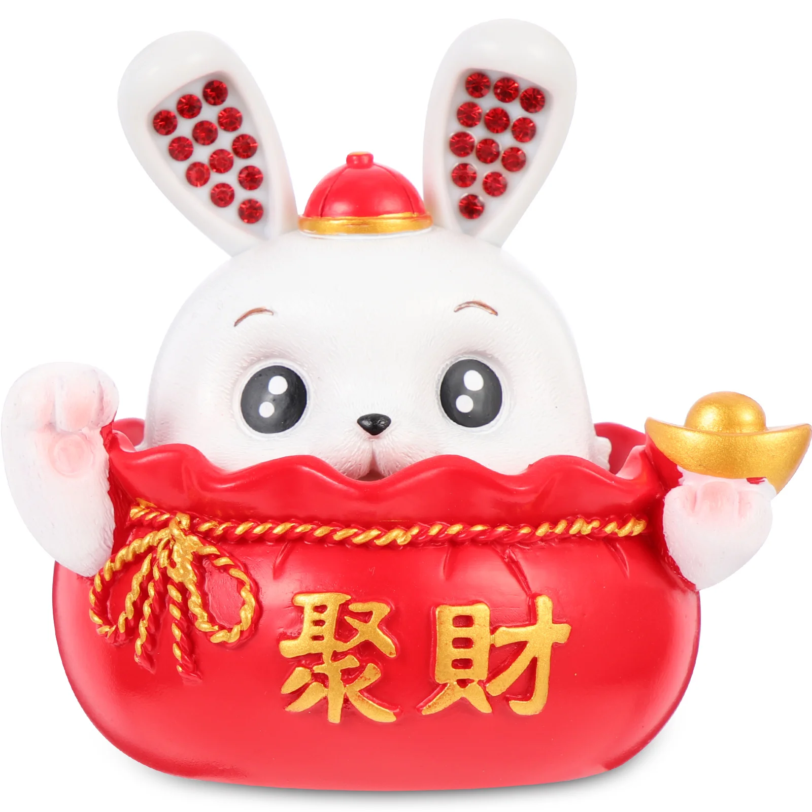 

Decor Figure Car Rabbit Bunny Ornament Head Bobbing Resin Desktop Animal Adornment Figurine Indoor Interior Craft Shaking Heads