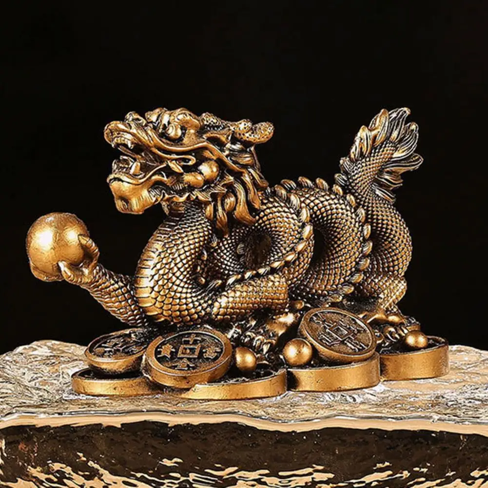 2024 китайская статуя дракона по знаку зодиака модель фигурки года смола