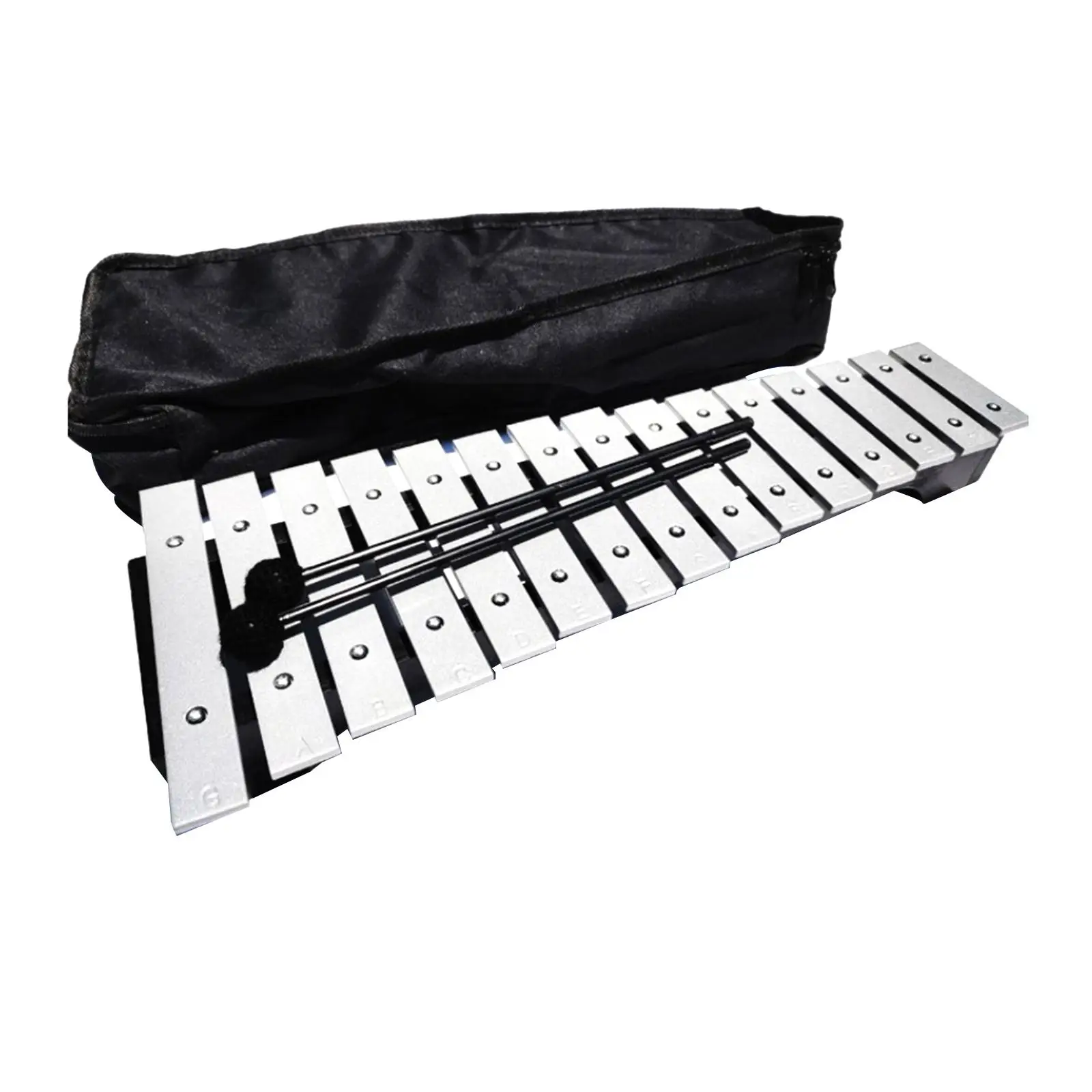 

15 Note Metal Xylophone with Carrying Bag and Mallets Glockenspiel Xylophone Portable for Birthday Gift Kids Beginner Stage Band