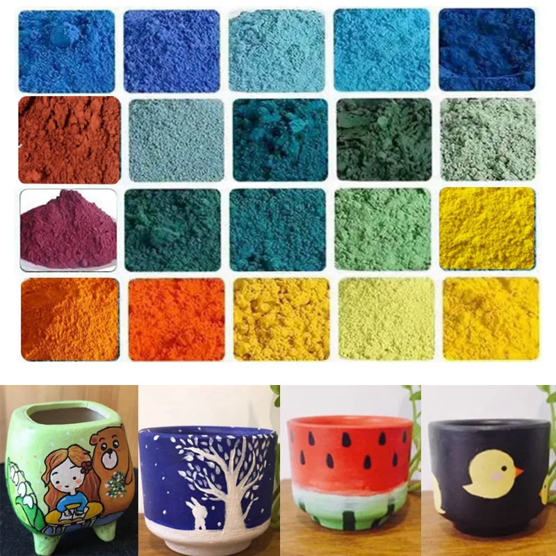 

12/24Color 50g Per Color Hand-painted Ceramic Glaze Powder Pigment Underglaze Painting Mud Glaze Ceramic Pigment