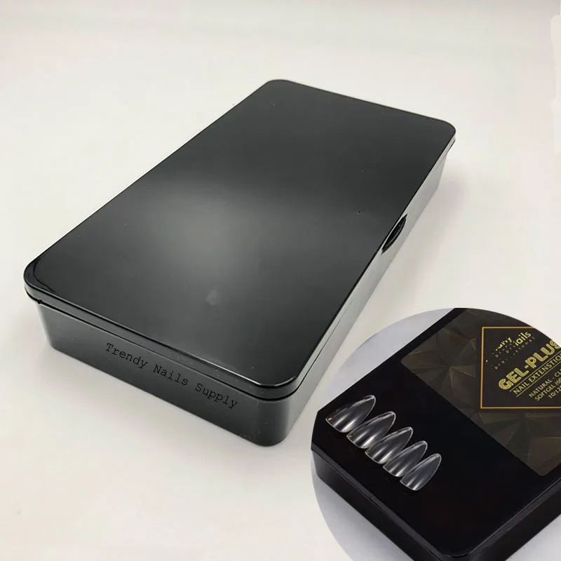 Система для наращивания ногтей Gel X накладные ногти пустая коробка черный