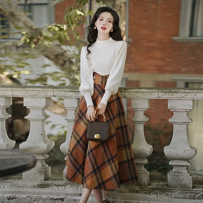 2024 осень/зима новый винтажный утолщенный свитер с половиной поло/черепаховым