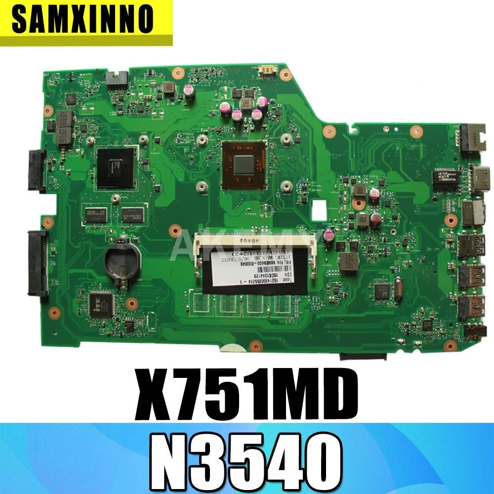 

Для ASUS X751MD rev2.0 материнская плата X751M K751M R752M X751MJ R752MD с GT 820M GPU N3520 N3530 N3540 + 8 Гб ОЗУ