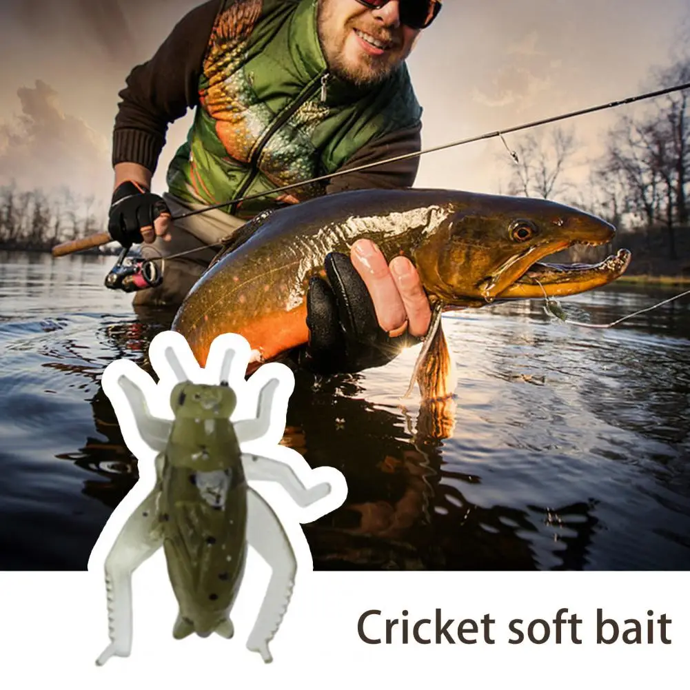 

20Pcs 2.5cm/0.6g Soft Lures Realistic Looking Reusable Compact High Toughness Increase Fishing Rate Mini Flexible Insect Cricket