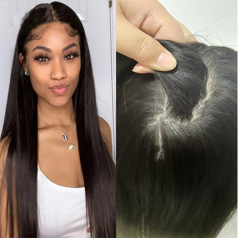 2022 Straight Silk base Lace Front Wig Soft Natural Black Silk top 180 Density Heat Resistant Fiber Wigs For Black Women Daily