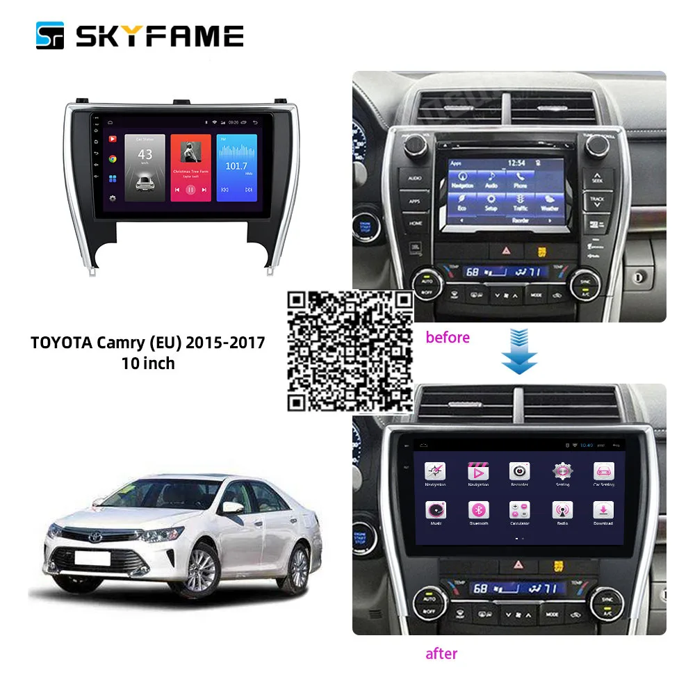 

Автомагнитола для TOYOTA Camry (ЕС) 2015-2017 2 Din Android мультимедийный плеер GPS навигация IPS экран DSP стерео