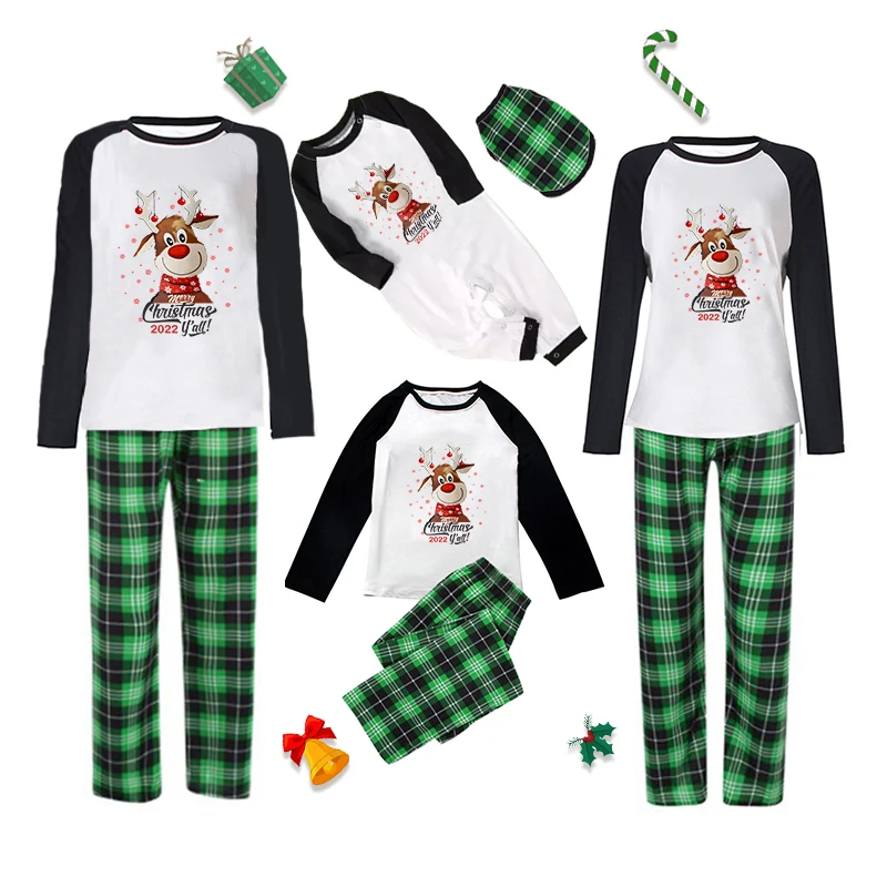 Christmas Matching Family Pajamas Exclusive Design Chillin Snomies Blue Plaids Pajamas Set