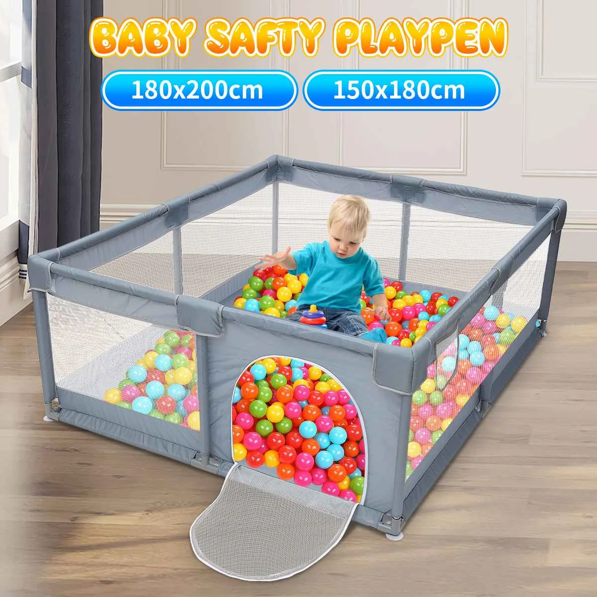 

Playpen for Children Toddler Play Fence Indoor Safety Barrier Playground Park Kids Dry Ball Pool Newborn Guardrail without Balls