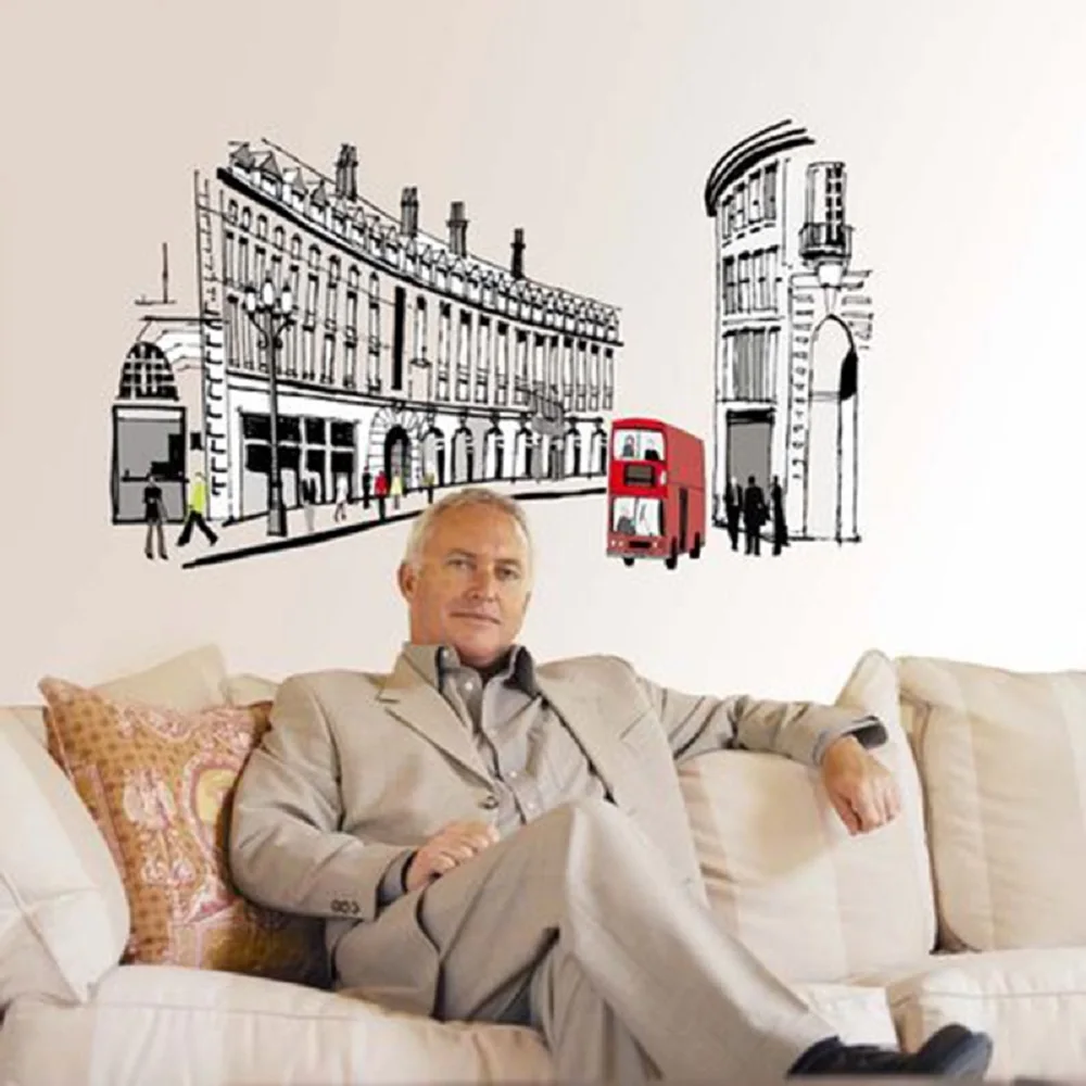 Европейские креативные настенные Стикеры гостиная спальня теплые романтические