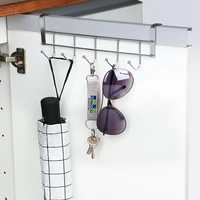 iron 5 hooks storage shelf wardrobe cabinet metal under shelves mug cup hanger bathroom kitchen organizer hanging rack holder