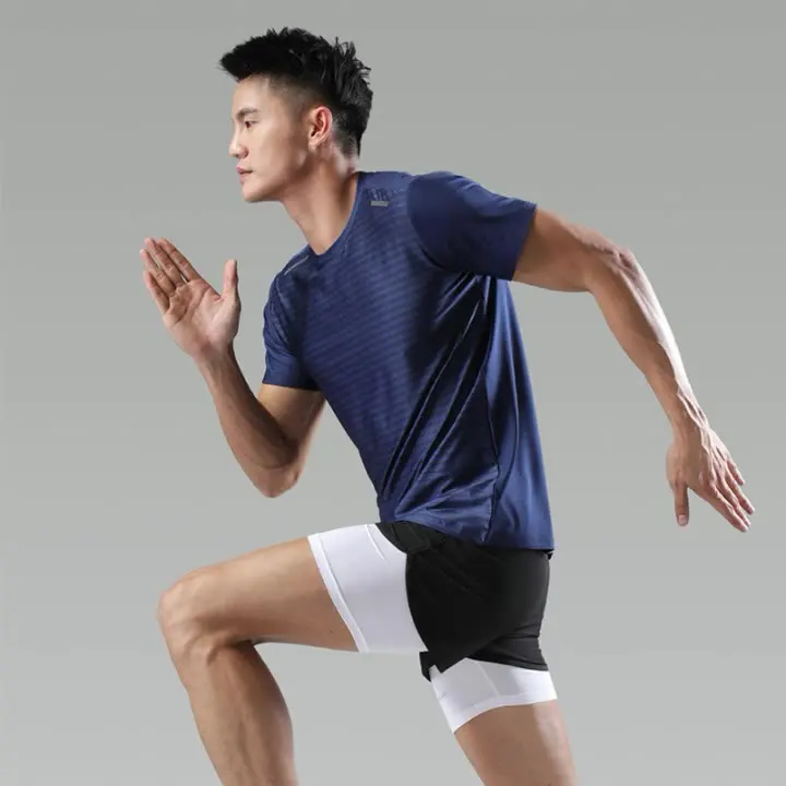 2022 Running Shorts Men 2 In 1 Double-deck Quick Dry GYM Sport Shorts Basketball Football Fitness Breathable Short Pants With Li