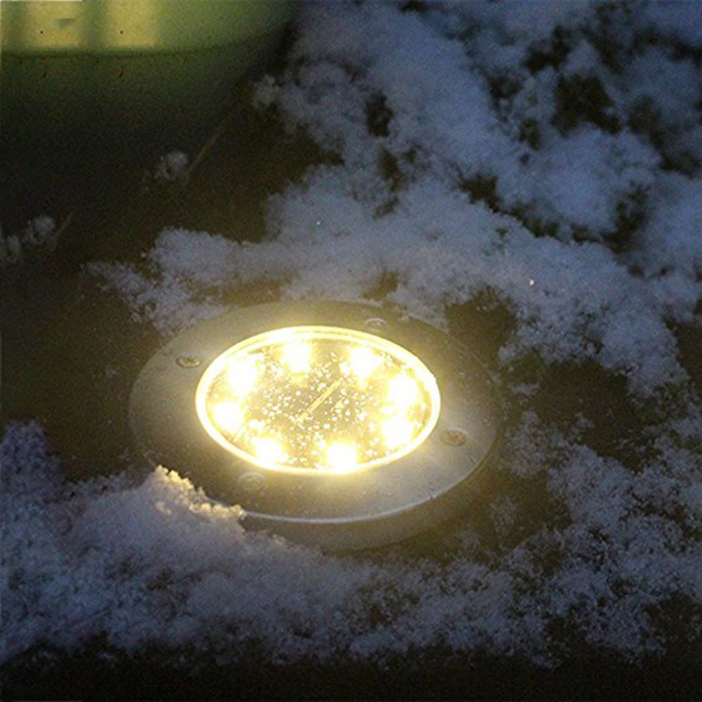 

4Pcs/1Pc 8 LED Solar Power Buried Light Ground Lamp Outdoor Path Light Spot Lamp Yard Garden Lawn Landscape Decking Bulb