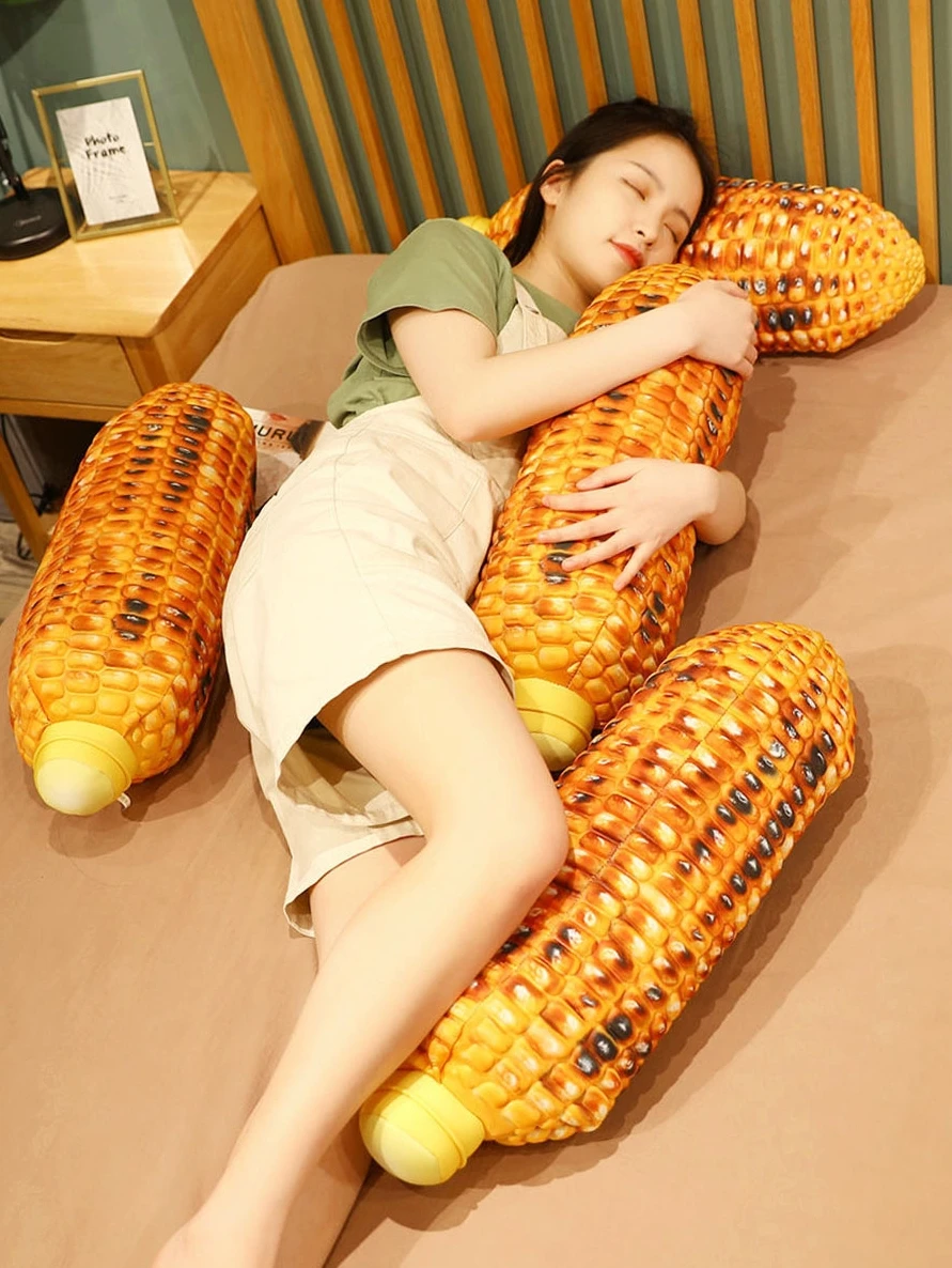

Simulation Food Grilled Corn Pillow Doll Personality Funny Gift Plush Toy Creative Gift with Zipper