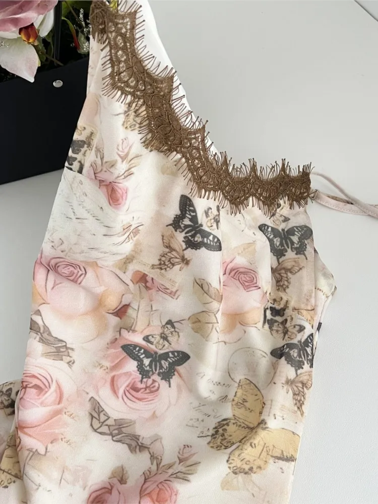 Женское летнее облегающее платье без рукавов с цветочным принтом