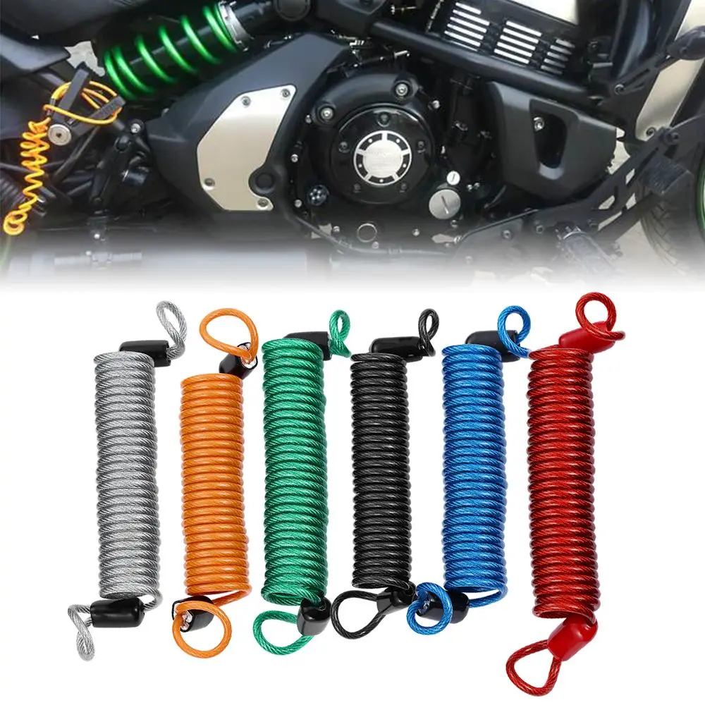 

Universal 150cm Accessories Bike Motorcycle Scooter Security Spring Reminder Cable Anti Thief Alarm Disc Lock