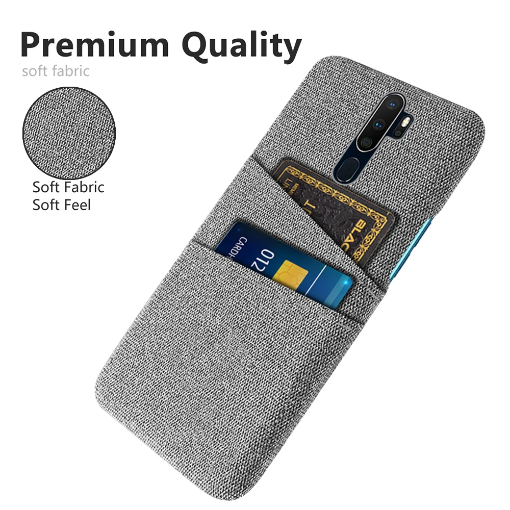 

OPPO A9 2020 A5 2020 Funda Coque Capa Case For OPPO A9 2020 A11X Luxury Febric Antiskid Card Slot Holder Cover