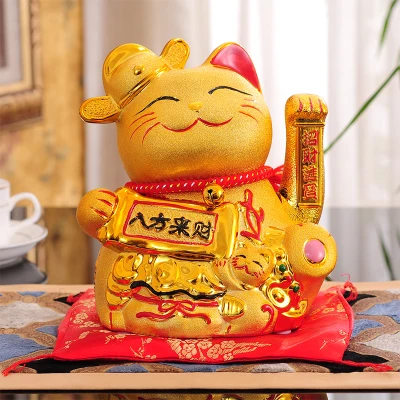 

Lucky Cat Decoration Open Shop Shake Gold Ceramics Company Gift Cashier Front Desk Home Creative Gift