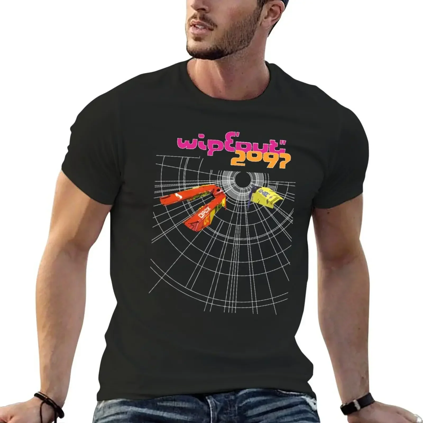 Wipeout 2097-футболка с игровым чехлом корейские модные заготовки мужские рубашки для