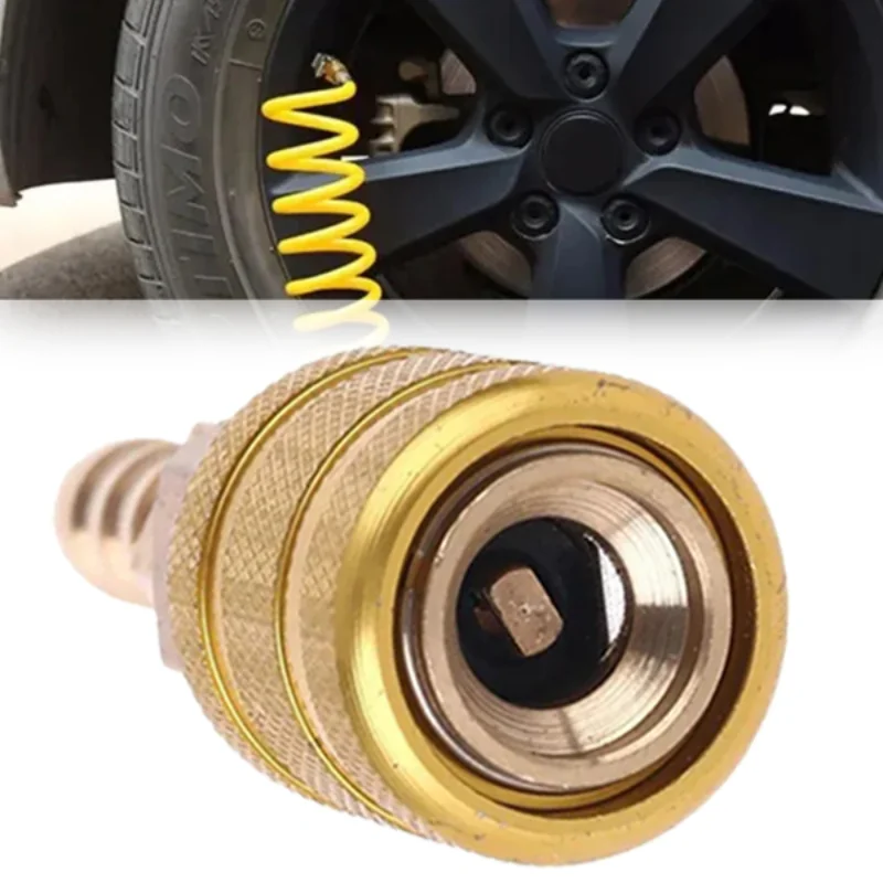 

8mm Solid Brass Quick Connect Tire Valve Clip Nozzle Clamp 1/4NPT Thick Copper Air Chuck Inflator Pump Adapter Thread Connector