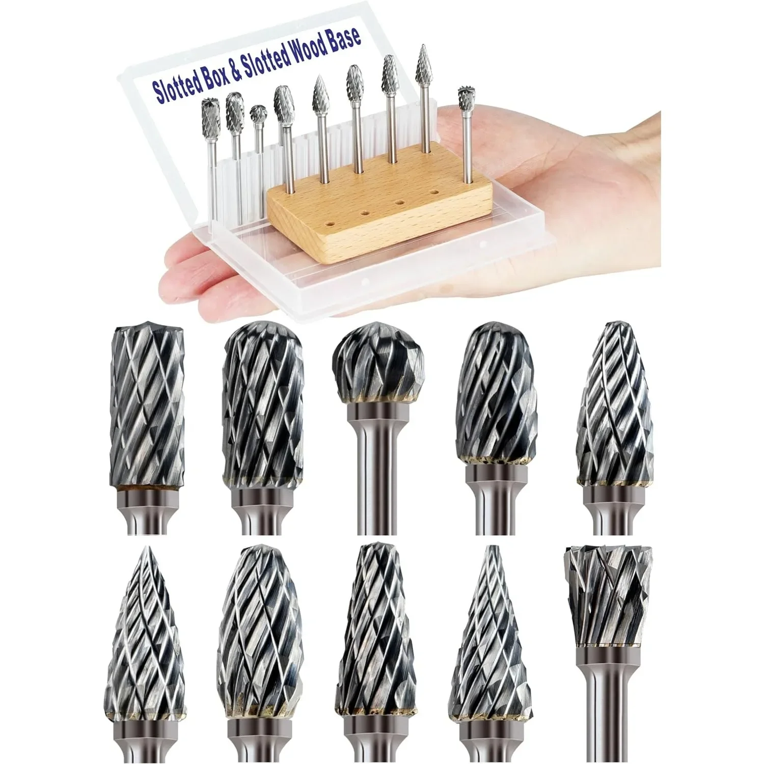 Набор Твердосплавных Заусенцев 10 Шт. Совместимый С Хвостовиком Dremel 1/8 Дюйма