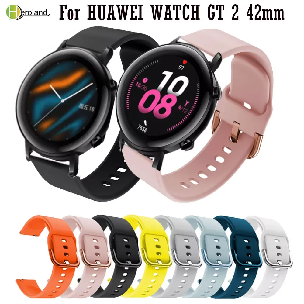 

20mm belt Printing Silicone Watchband strap For HUAWEI WATCH GT 2 42mm Bracelet wristBand strap for Huami Amazfit BIP youth lite