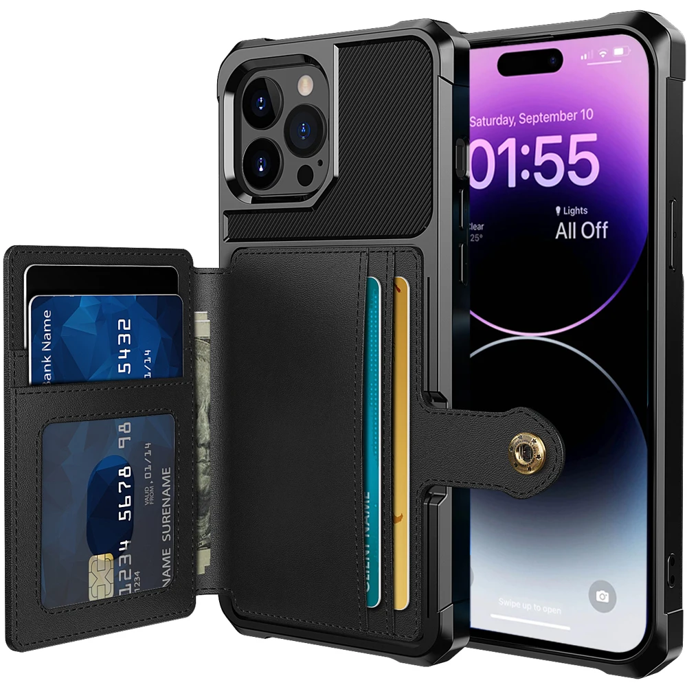 

Luxury PU Leather Wallet Case for iPhone 14 Pro Max 5G iPhone 14 2022 Cases Wallet Flip Cover Buckle for iPhone 14 Plus Fundas