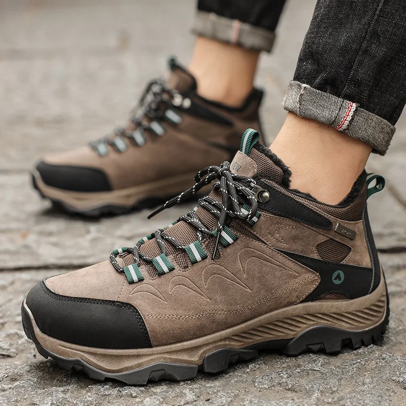 Xiaomi SALUDAS Men Winter Sneakers Hiking Shoes Outdoor Fur Warm Waterproof Military Boots Hunting Boots Running Sneakers Male