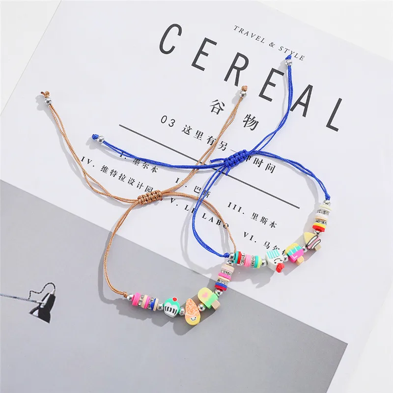 12 шт./партия плетеные браслеты с мороженым