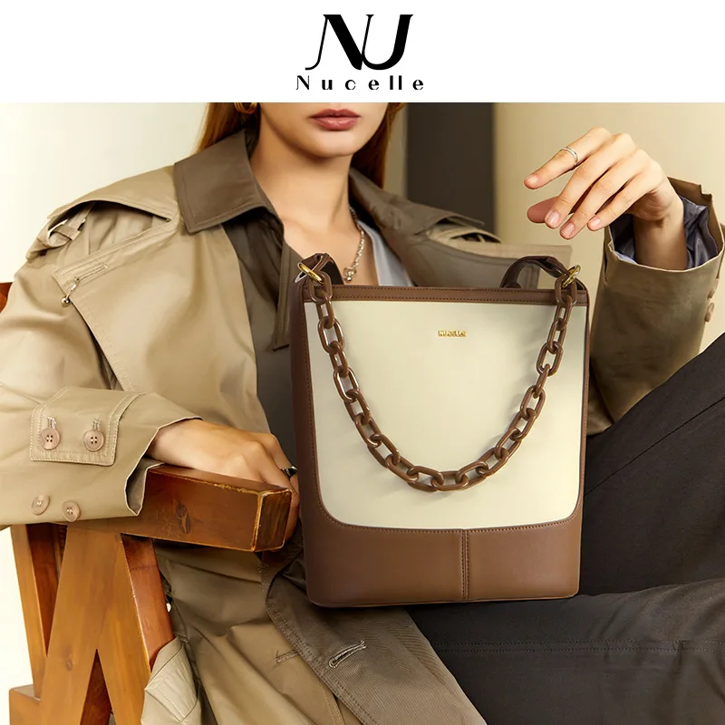 2021 new large-capacity bucket bag, retro shoulder crossbody bag, niche autumn and winter handbag bag female tide