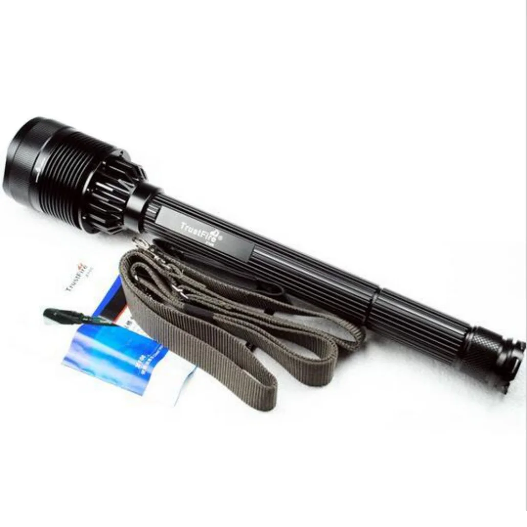 1 Set TrustFire X100 Flashlight 5 Mode 8000LM CREE XM-L T6 LED Flashlight Torch+Extended Tube+Belt With Battery Bag+Retail Box