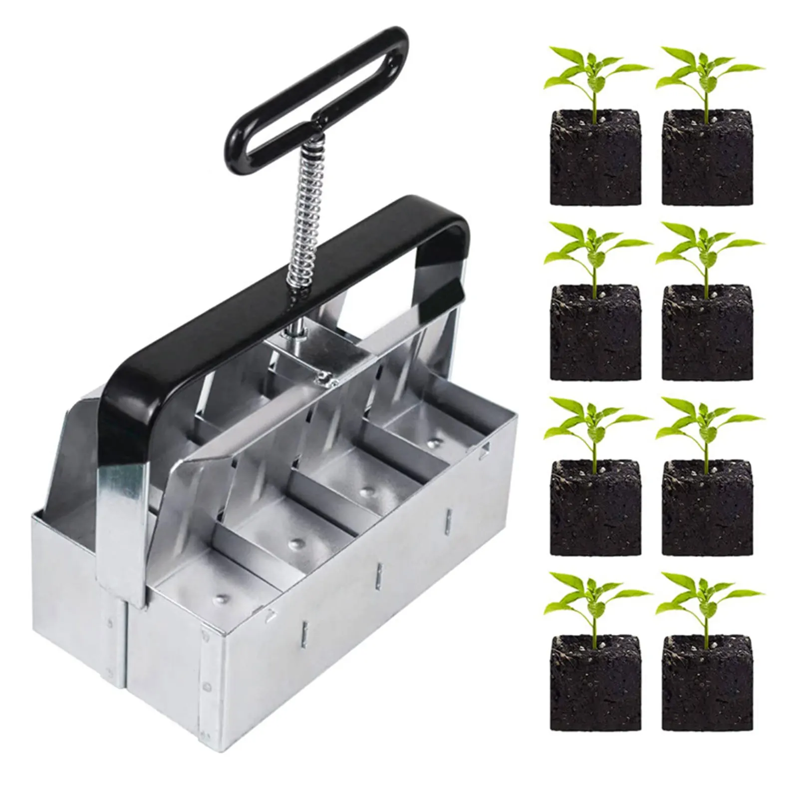 Handheld Seeding Soil Blocker  Soil Block Maker Create 8pcs 2inch Soil Blocks For Seed Starter Block Maker