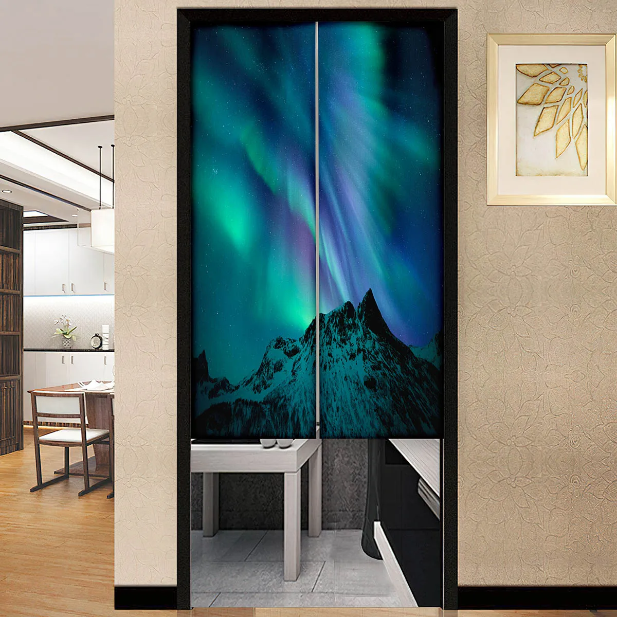 Норвежские горы Аврора дверная занавеска японская Бытовая Кухня перегородка