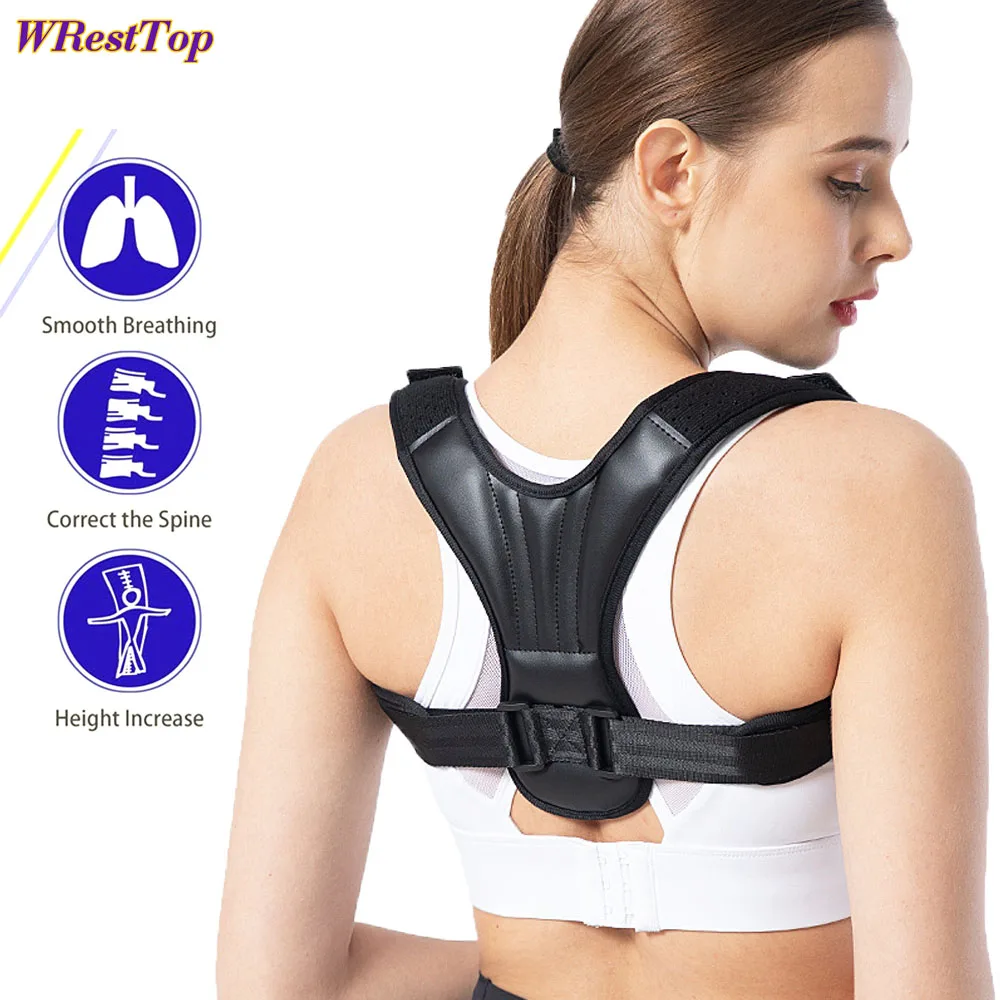 

Posture Corrector Adjustable Upper Back Brace for Clavicle Support and Providing Pain Relief From Neck, Shoulder for Women Men