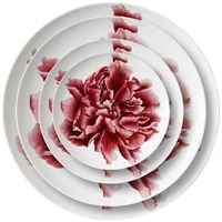 new ceramic plate chinese hand painted tableware hotel western steak plate creative home decoration plate bowl plate plate set