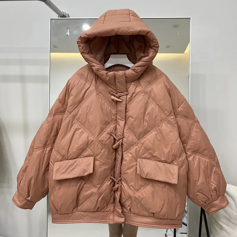 

2022 Winter Fashion Short Down Cotton Jacket Women Clothes Thick Warm Loose Hooded Outerwear Female Korean Parkas Coats Abrigos