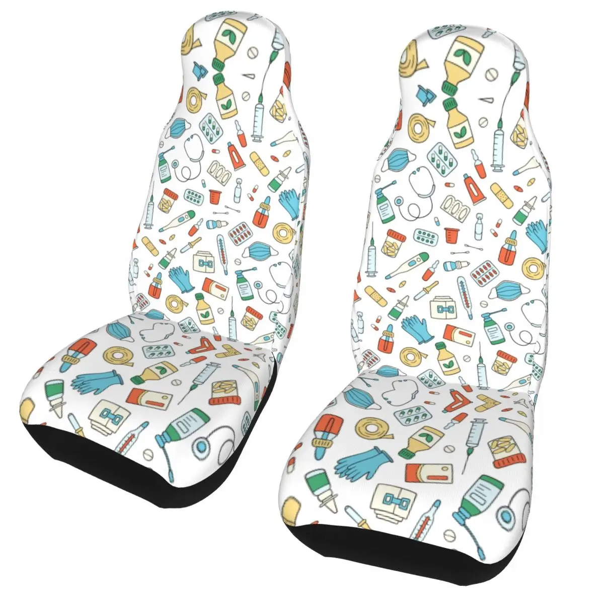 

2 шт., чехол на переднее сиденье с 3D-принтом для женщин