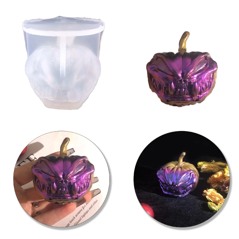 

Halloween Pumpkin Resin Mold 3D Pumpkin Molds Silicone Pumpkin Shaped Mould DIY Craft