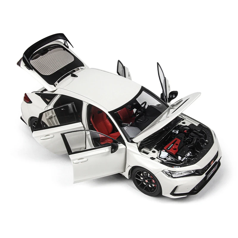 Литые автомобили 1:18 Honda Civic Тип R FL5 2023 гоночные модели автомобилей миниатюрные
