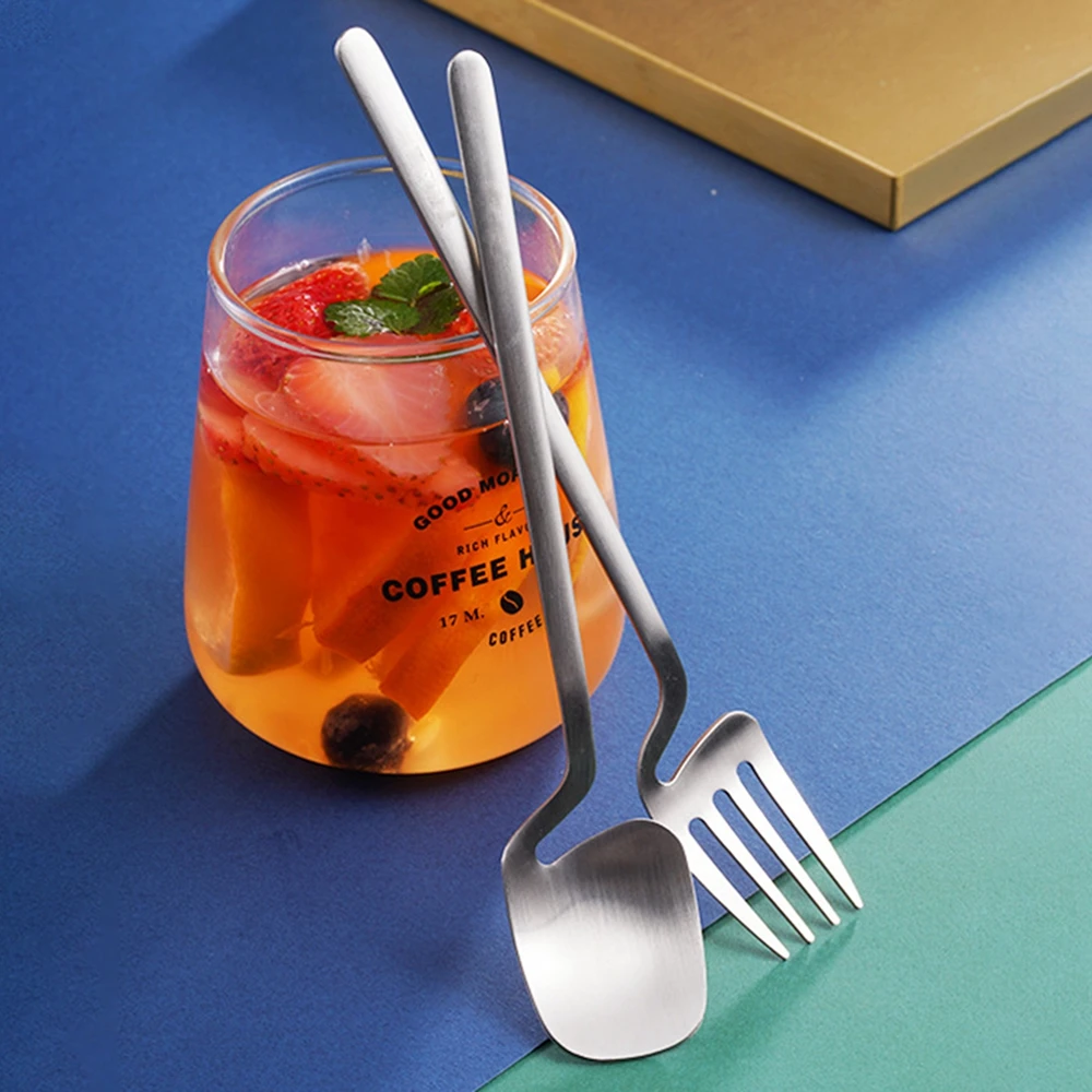 

Ложка-вилка из нержавеющей стали, искусственная ложка для торта, прочная кухонная посуда, столовая посуда, аксессуары для ресторана, кафе, б...