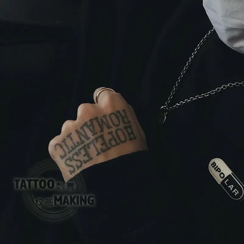 

2022 New 3/pcs Desperate Romance Graffiti Art Waterproof Tattoo Stickers for Woman Man Hand Body Temporary Tattoo Fake Tattoo