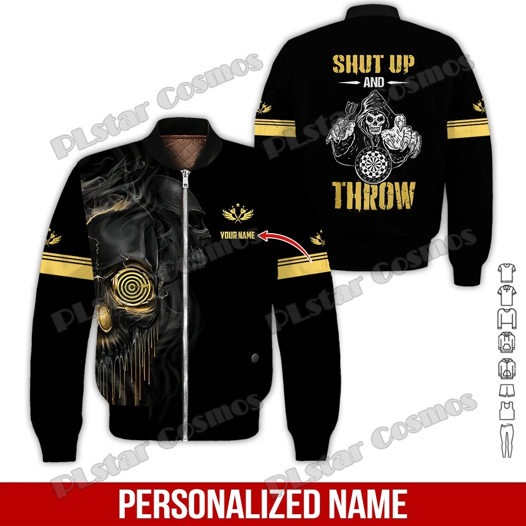 Мужская зимняя куртка-бомбер в стиле унисекс с 3D-принтом черепа на молнии