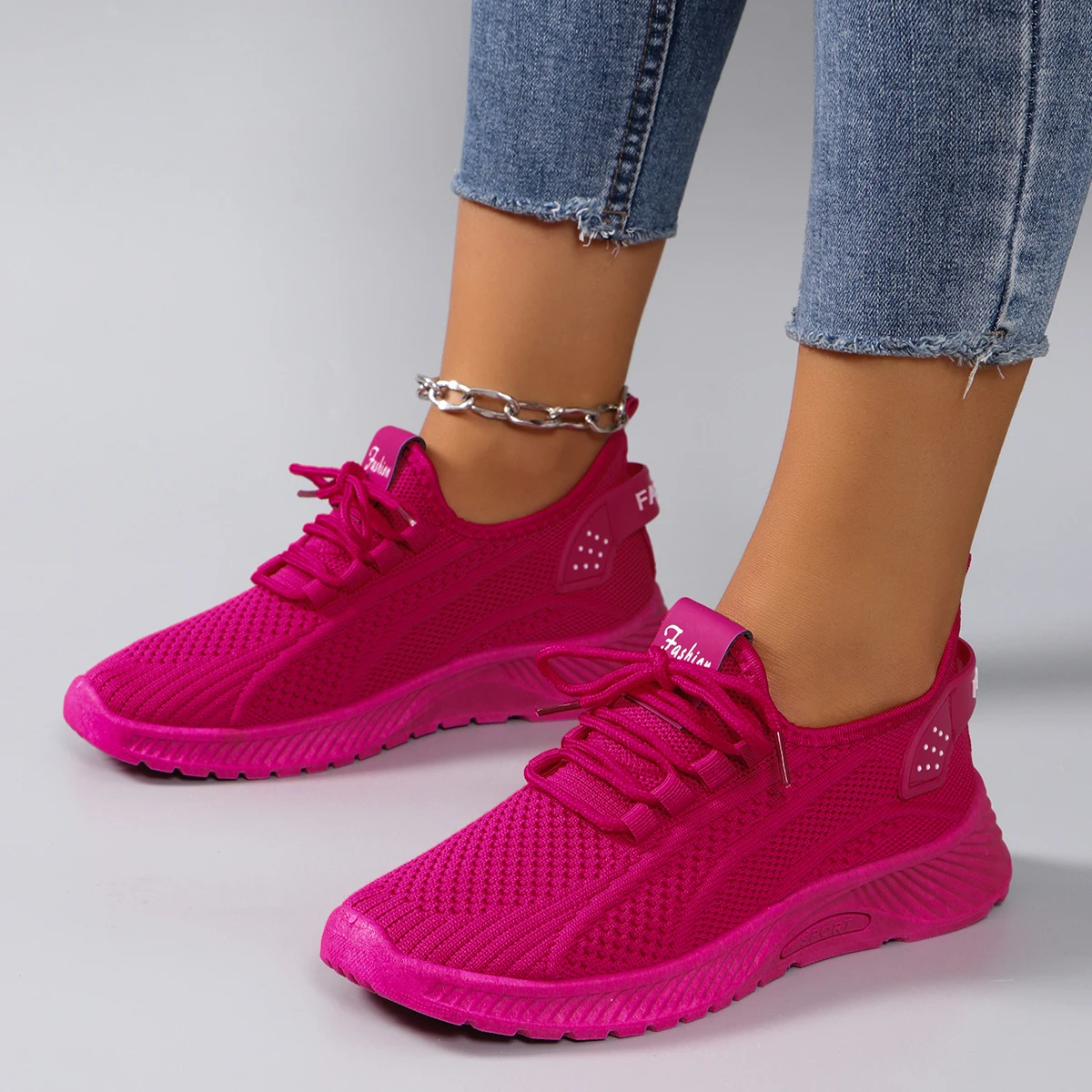 Весенняя женская спортивная обувь стильная дышащая легкая носимая повседневная
