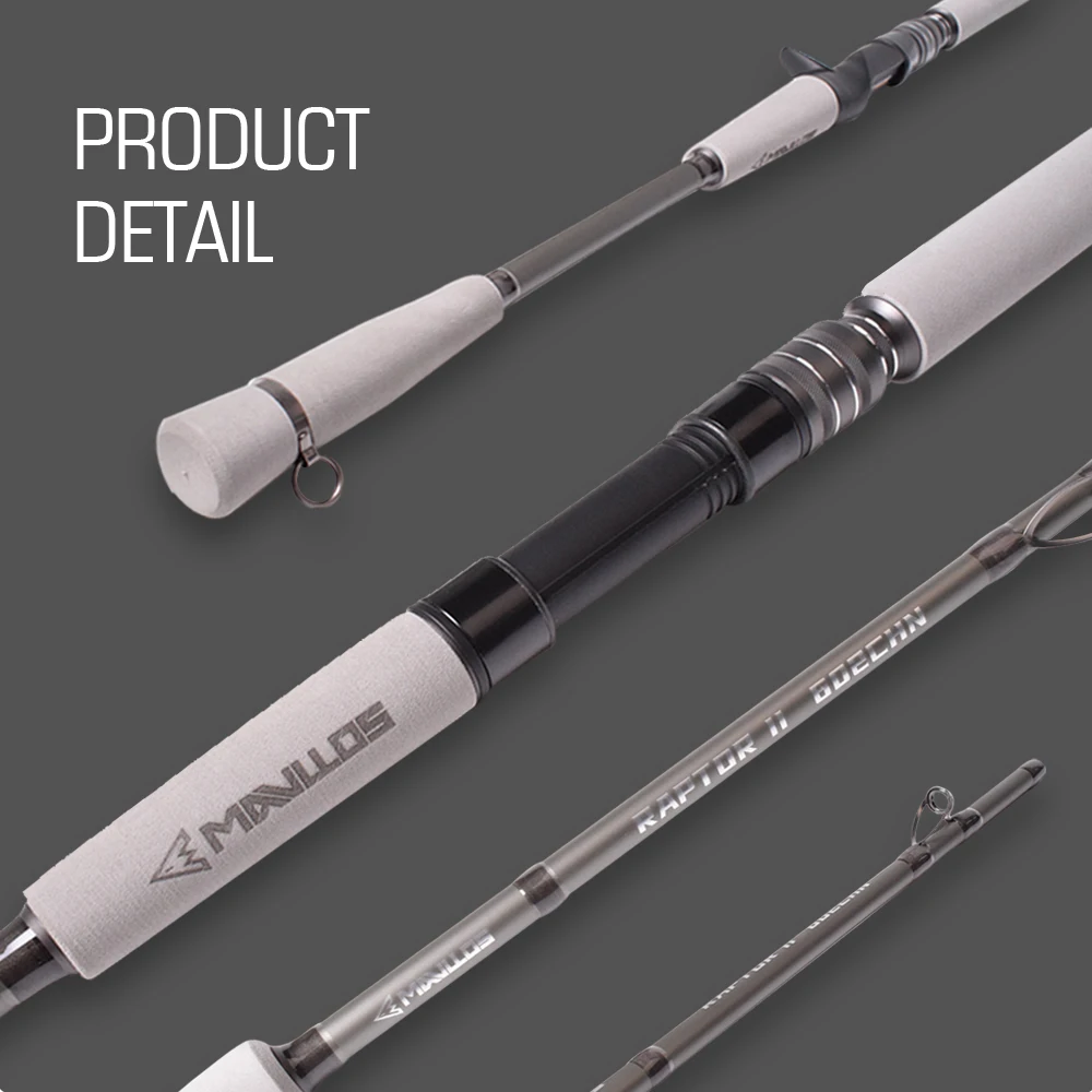 Mavllos Sea Bass Fishing Rod 80-250g Top Quality High Grade Gray Design Saltwater Carbon Casting Spinning Rod for Boat Fishing