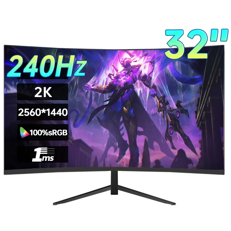Настольный монитор 32 дюйма 2K 240 Гц 2560*1440P 100% SRGB 1MS, Игровой ...