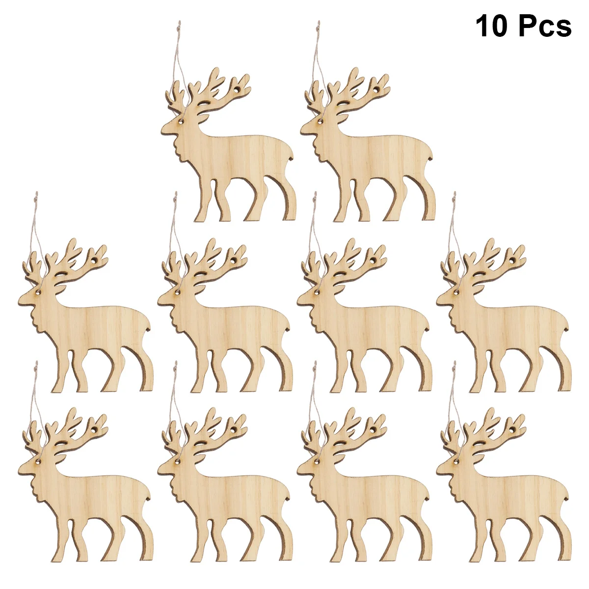 

Christmas Wood Wooden Hanging Tree Pendant Ornamentgift Tags Decorations Reindeer Elk Deer Charms Cutouts Cutout Slice