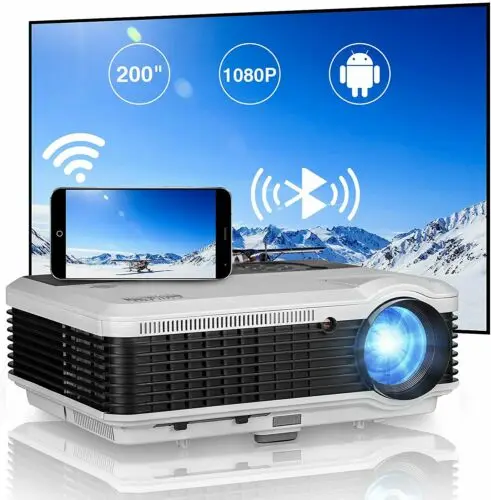 

Android Wifi Wireless LCD Home Cinema Projector Blue-tooth 1080p Movie Game HDMI