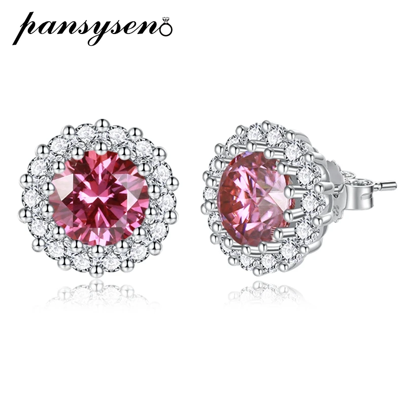 

PANSYSEN New Trendy 100% 925 Sterling Silver VVS1 1 CT Real Moissanite Women Stud Earrings Party Fine Jewelry Gift Drop Shipping