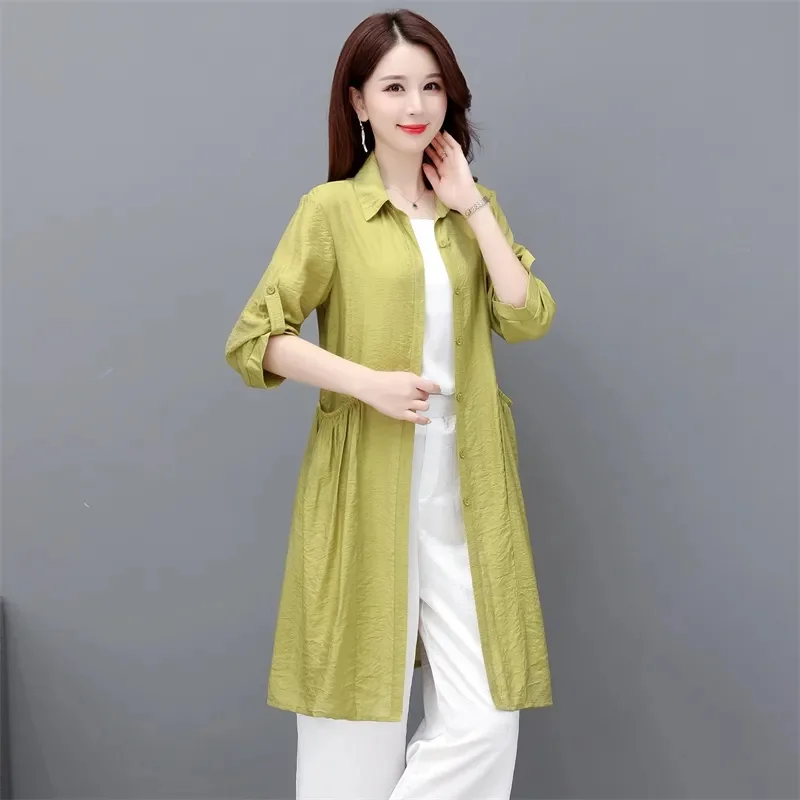 Женская тонкая ветровка Повседневный Кардиган большого размера 6XL